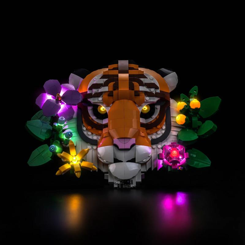 BrickBling lyssæt til: Creator 31217 Faunasamlingen – tiger