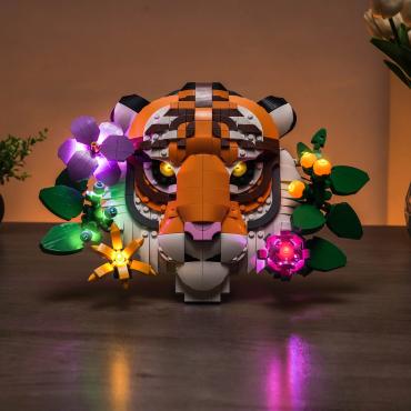 BrickBling lyssæt til: Creator 31217 Faunasamlingen – tiger
