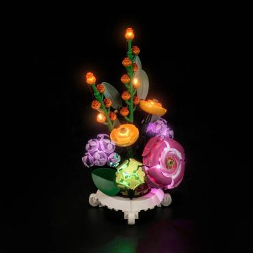 BrickBling lyssæt til: Botanicals 40762 Blandet blomsterkrukke