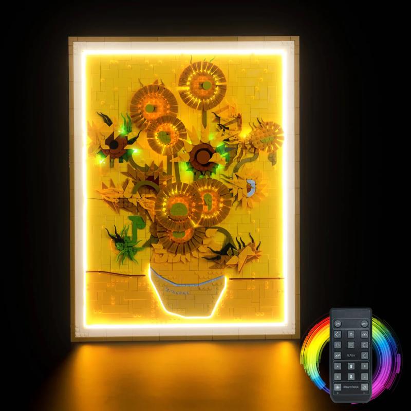BrickBling lyssæt til: Art 31215 Vincent van Gogh – Solsikker (Remote control) (GC979)