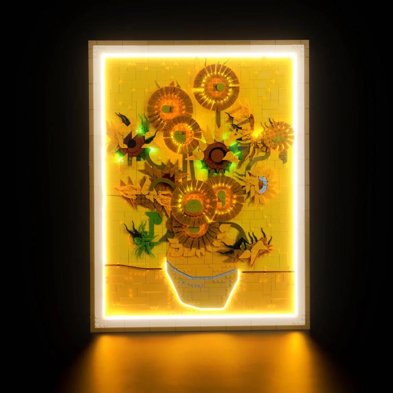 BrickBling lyssæt til: Art 31215 Vincent van Gogh – Solsikker