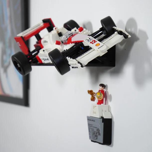 Vægophæng Icons 10330 McLaren MP4/4 & Ayrton Senna vandret (sort)