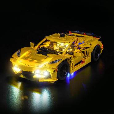 BrickBling lyssæt til: Technic 42205 Chevrolet Corvette Stingray
