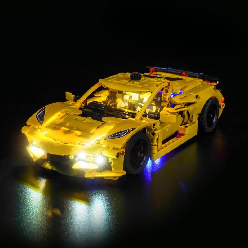 BrickBling lyssæt til: Technic 42205 Chevrolet Corvette Stingray