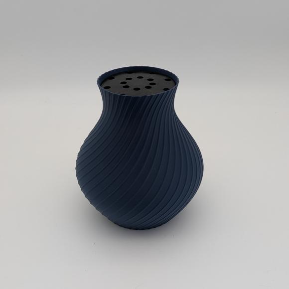 Blomstervase til lego blomster (matt mørkeblå)