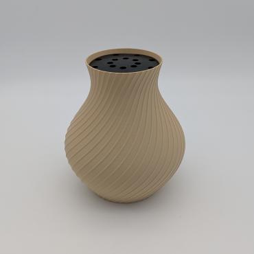 Blomstervase til lego blomster (beige)