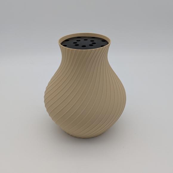 Blomstervase til lego blomster (beige)