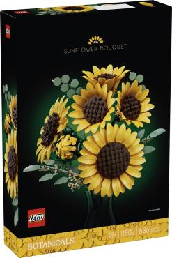 Forside af æske af LEGO botanicals solsikkebuket